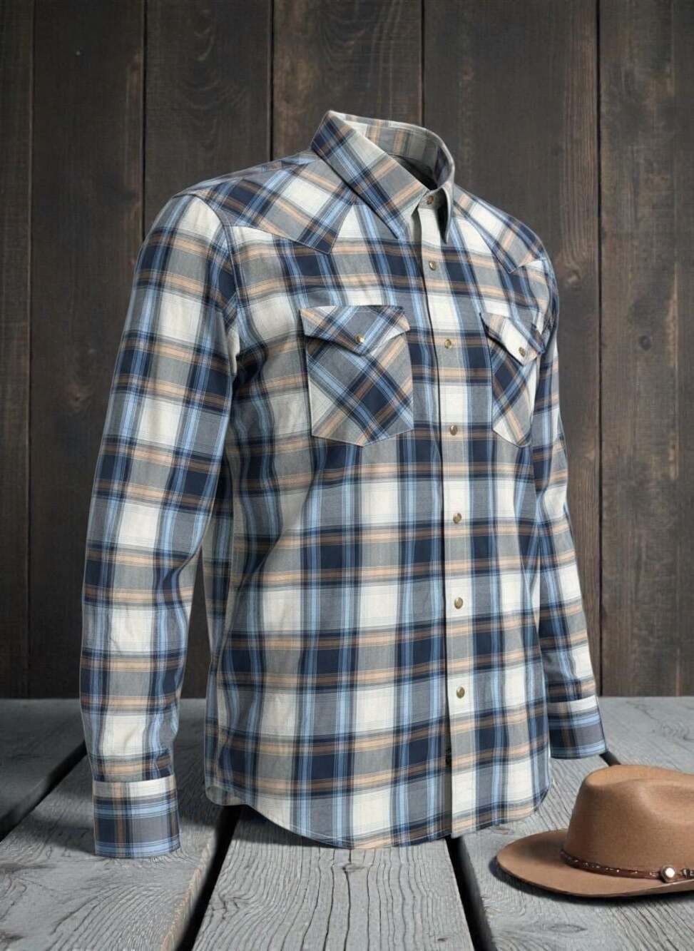 Pendleton Western Snap Front Plaid Shirt Men's XL
